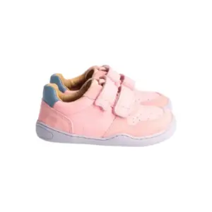 bLIFESTYLE wildbieneSTYLE pink детски боси маратонки от напа кожа с гъвкава 4 мм подметка и широка предна част