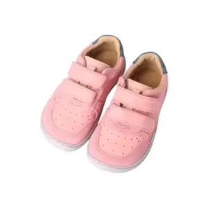 bLIFESTYLE wildbieneSTYLE pink детски боси маратонки от напа кожа с гъвкава 4 мм подметка и широка предна част