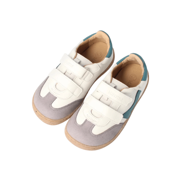 bLIFESTYLE wildbieneSTYLE petrol детски боси маратонки от напа кожа с гъвкава 4 мм подметка и широка предна част