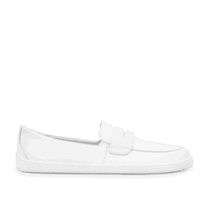 Be Lenka Buena All White women's barefoot leather moccasins side view