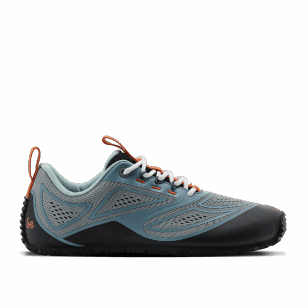 Be Lenka Trailtech Slate Blue barefoot trail shoes side view with TrailProGrip outsole and TPU upper