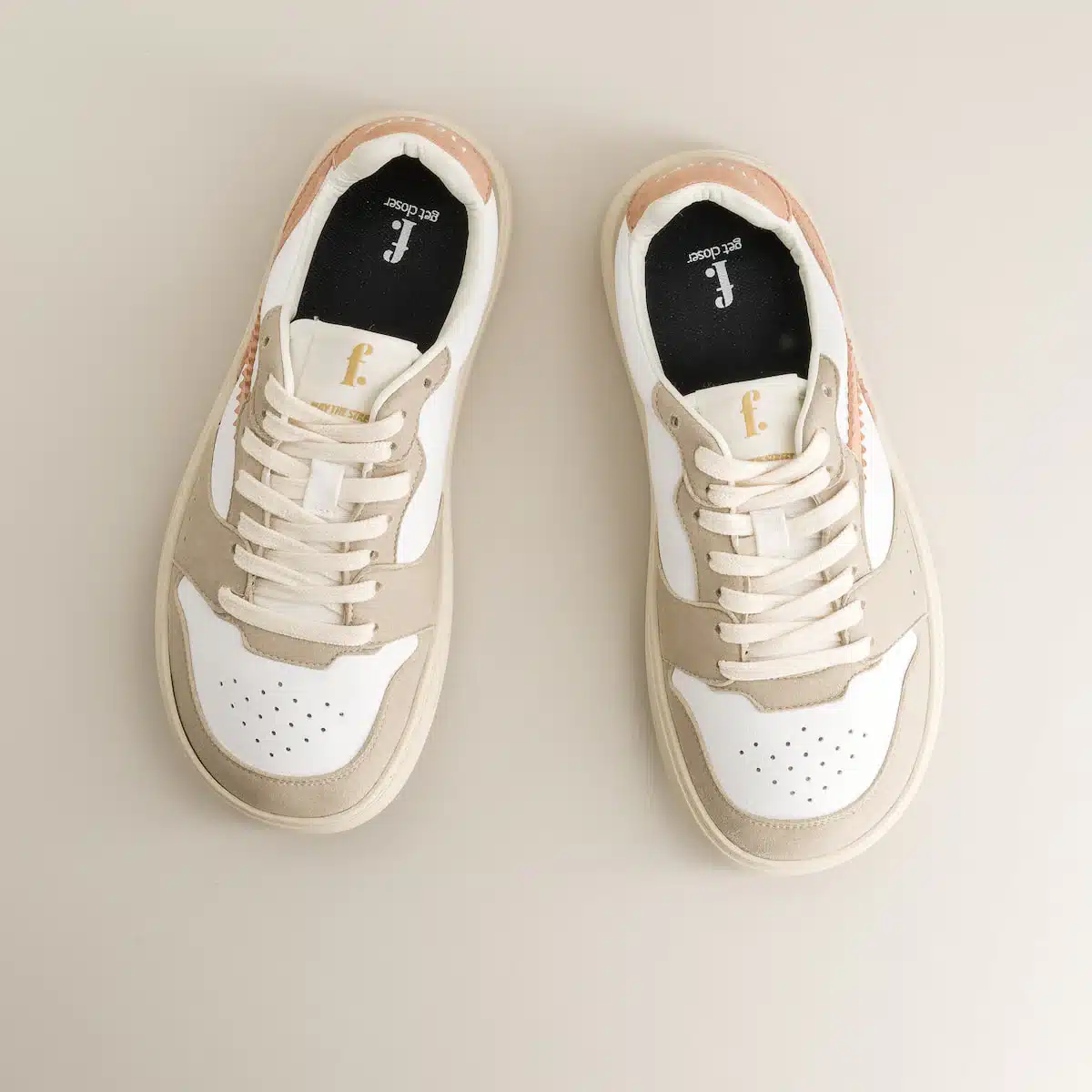 Top view of Fleeters Mango Pink vegan barefoot sneakers showing wide anatomical toe box