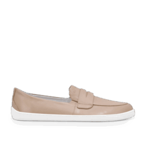 Be Lenka Buena Latte Brown women's barefoot leather moccasins side view
