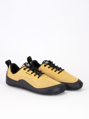 Front view of Be Lenka TrailAir Mustard showing protective toe bumper