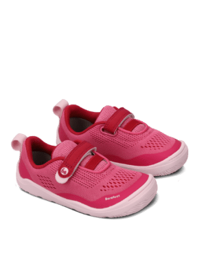 Be Lenka Nubo Preschool Pink lightweight barefoot toddler sneakers pair view with MotionGrip Preschool sole