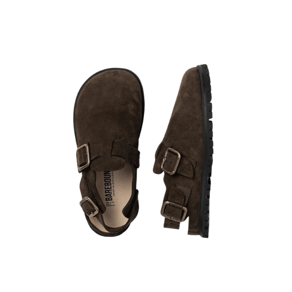Barebound IKAROS II – Dark Brown | Barefoot Suede Clog
