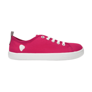 Anatomic Starter A10 rose barefoot canvas sneakers profile view with white 6mm rubber sole