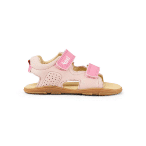 Koel OVA Nude barefoot sandal for kids side view showing zero drop flexible rubber sole
