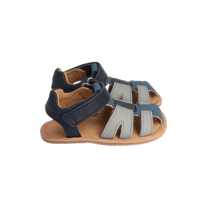 bLifestyle bellianaSTYLE Marine barefoot kids sandal side view showing flat zero drop rubber sole