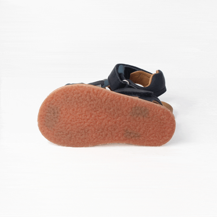 bLifestyle bellianaSTYLE Marine kids barefoot sandals from above with bio leather insole and anatomical toe box