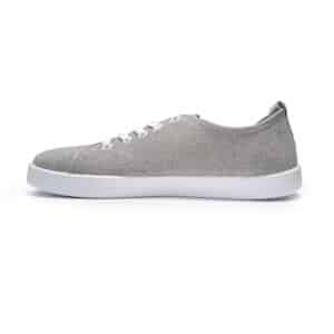 Anatomic Starter Eco AE05 grey barefoot sneakers side view with 2-layer recycled cotton canvas upper