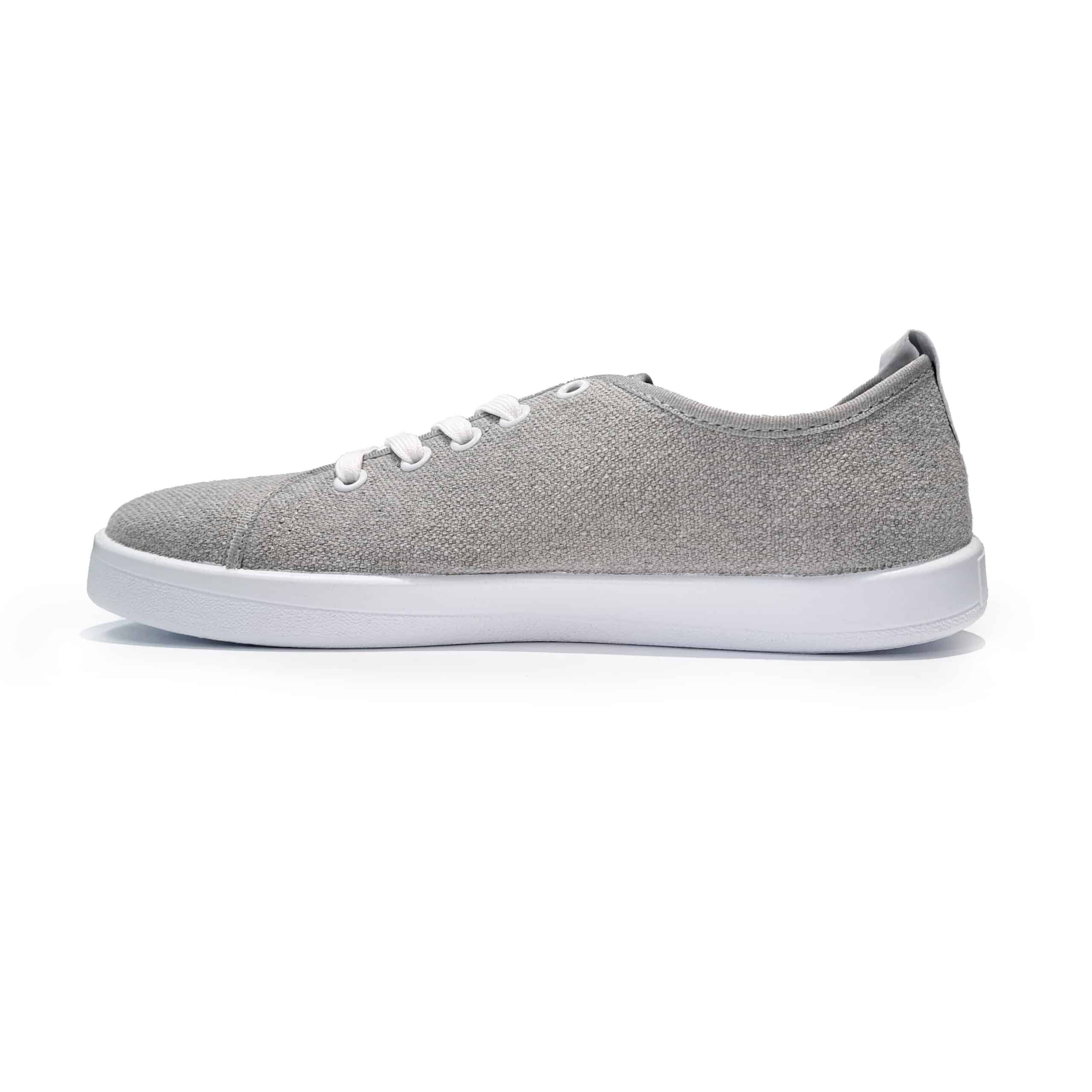 Anatomic Starter Eco AE05 grey barefoot sneakers side view with 2-layer recycled cotton canvas upper