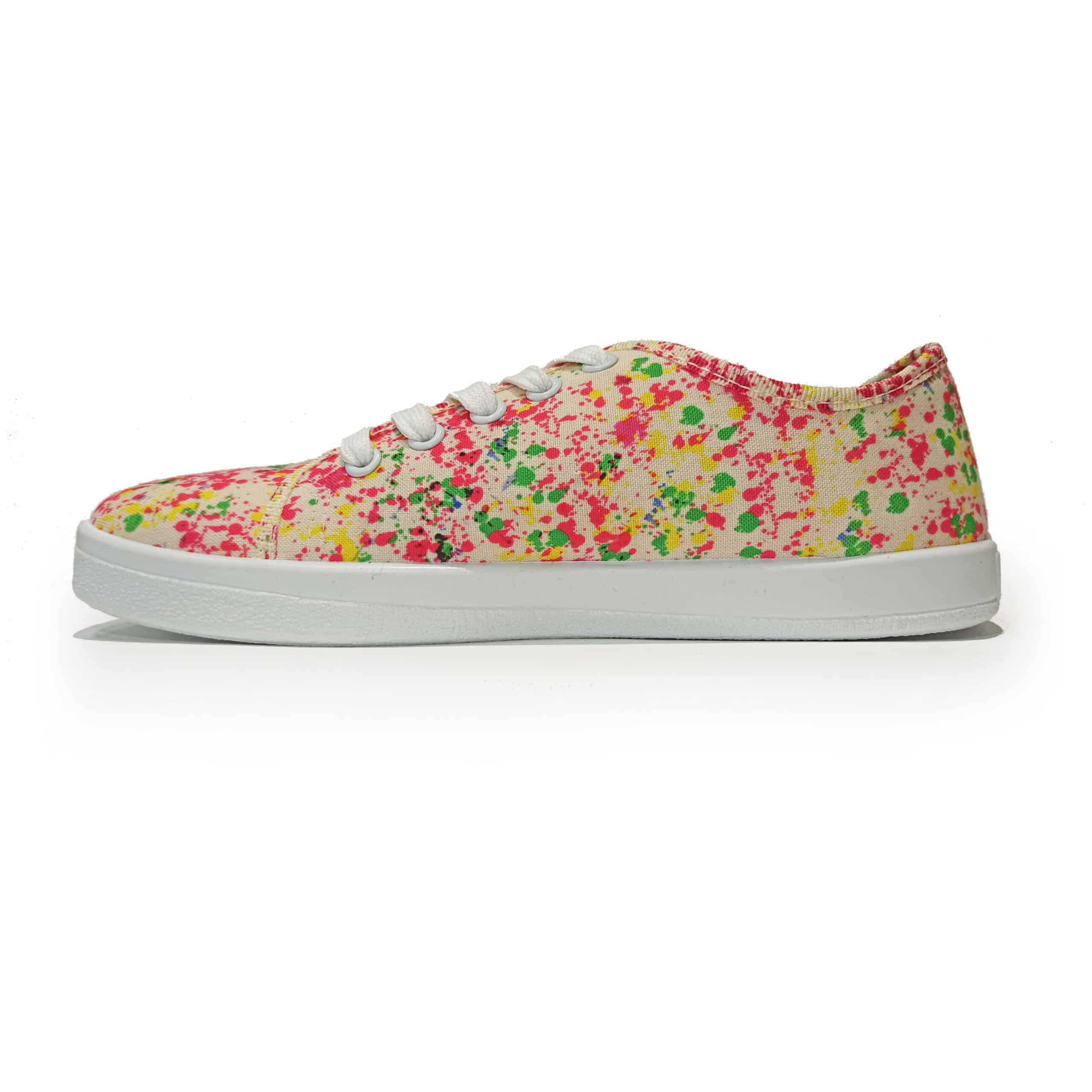 Anatomic Starter A15 multicolour barefoot sneakers side view with 2-layer cotton canvas upper