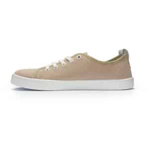 Anatomic Starter Eco AE01 beige barefoot sneakers side view with 2-layer recycled cotton canvas upper