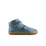 Vivobarefoot Gobi Boot Kids Indigo отстрани – две велкро каишки, халка на петата и карамелена подметка с грайфер